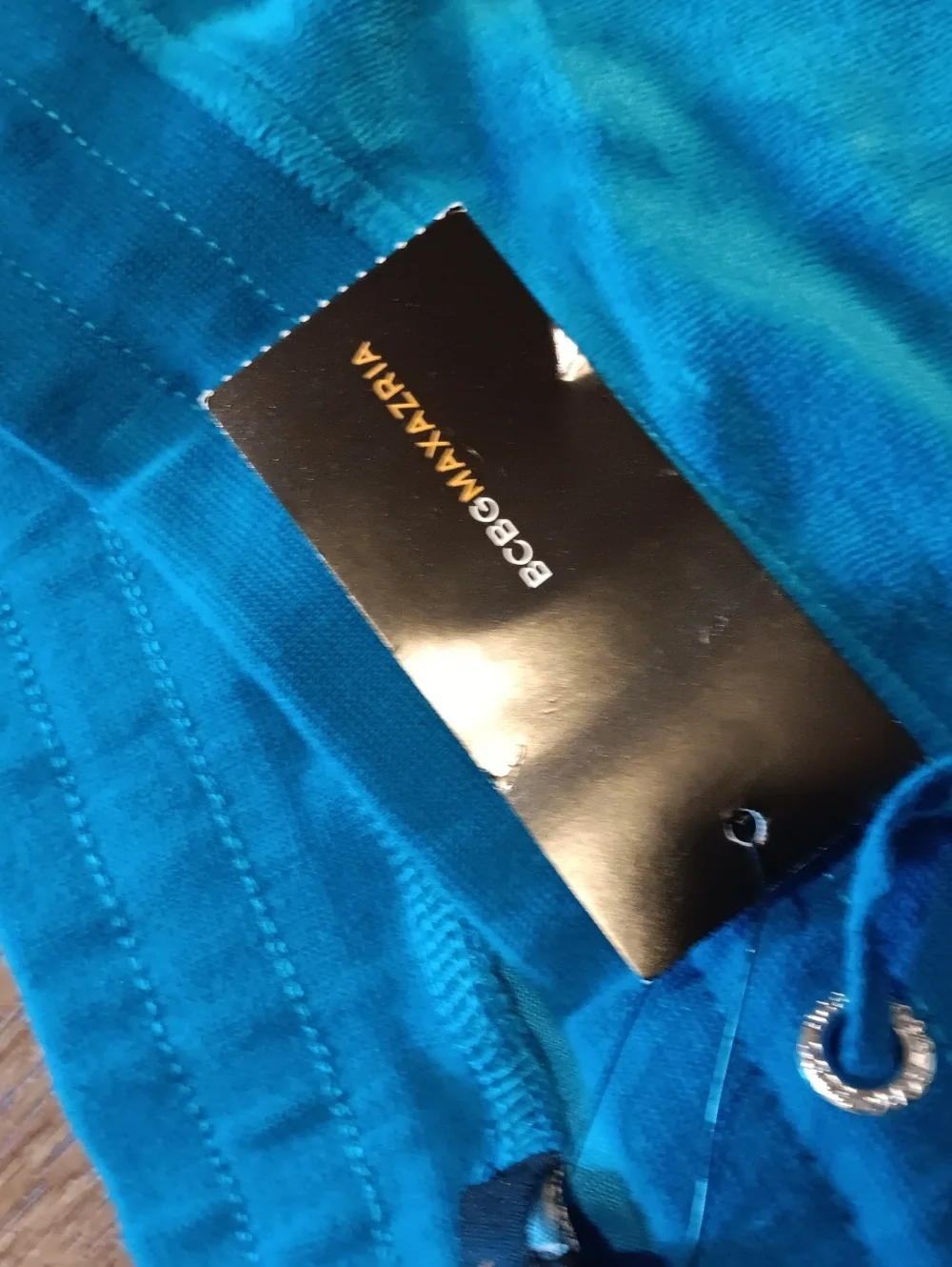 BCBGMaxAzria Bright Teal Maternity Ribbed  Pants  Valvet Sz XL New